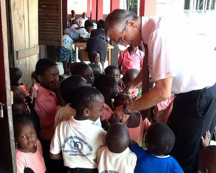 Donors and PROaid Africa staff visiting Bright Future Preparatory School and engaging with students