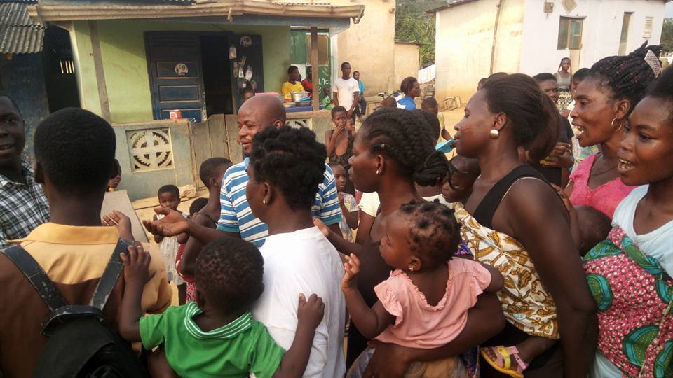 A large community gathering and development event hosted by PROaid Africa in Ghana